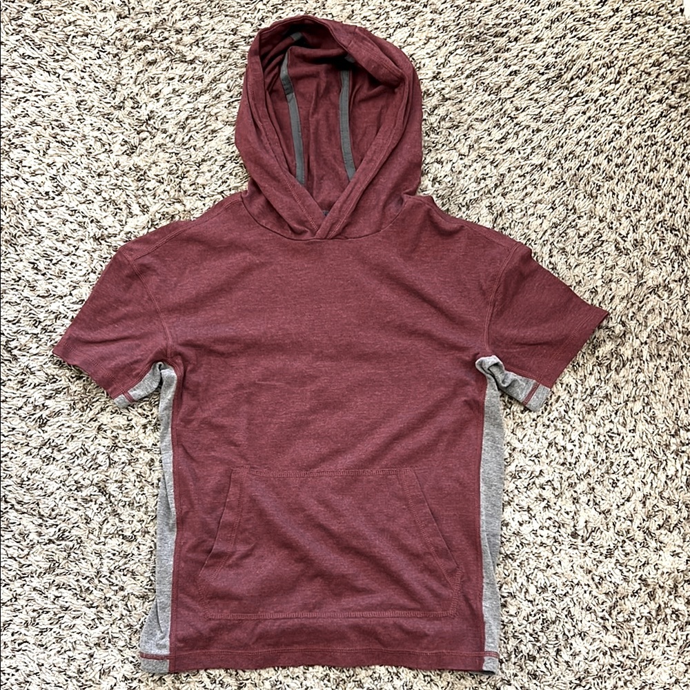 All in Motion Burgundy and Gray Kids Hooded T-shirt